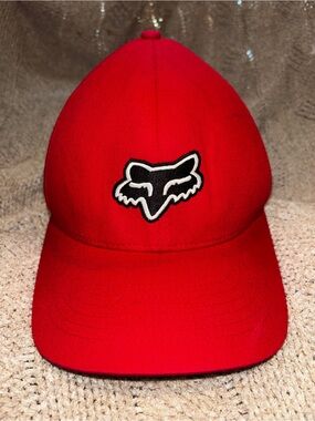 Fox Racing Red FlexFit Hat Size S/M